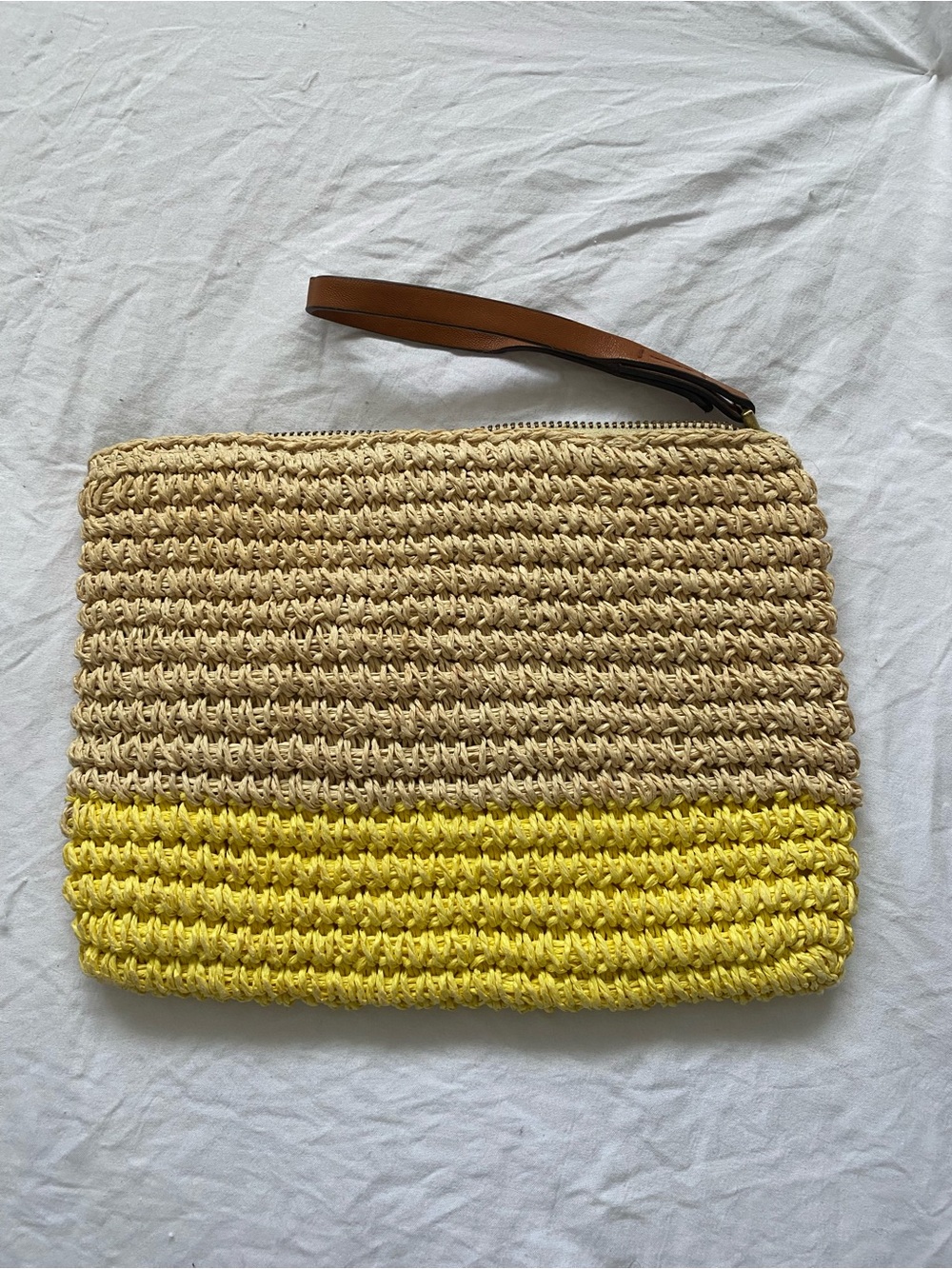 GAP Woven Straw Wristlet Clutch